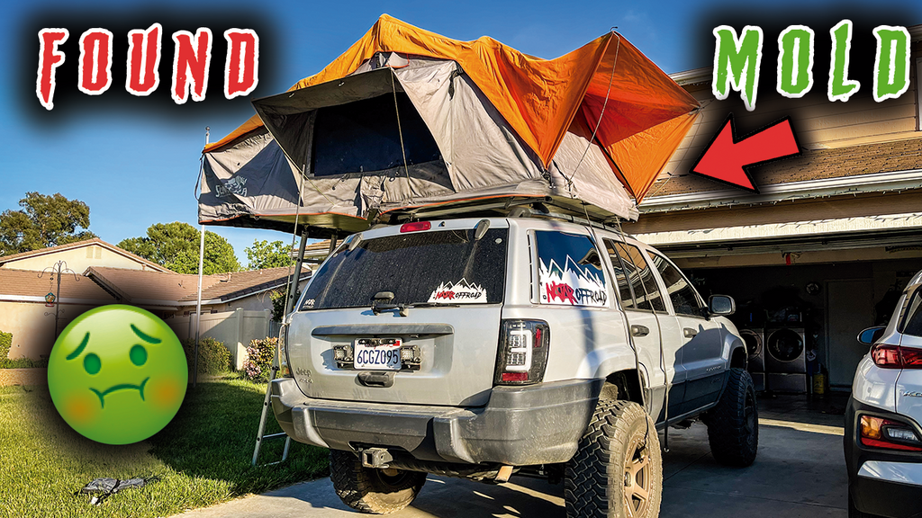 Installing and Opening Roof Top Tent for First time on Jeep WJ RTT Gra Najar Offroad